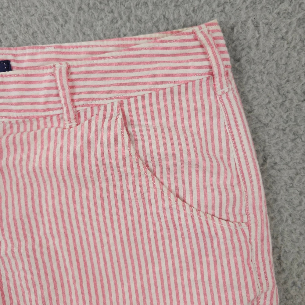 Columbia PFG Shorts Women 6 Pink White Striped Super Bonehead Outdoors Casual 6" - Picture 10 of 16